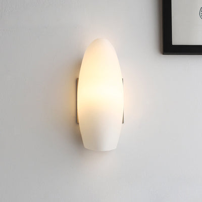 Contemporary Luxury White Curl Glass Iron 1-Light Wall Sconce Lamp For Living Room