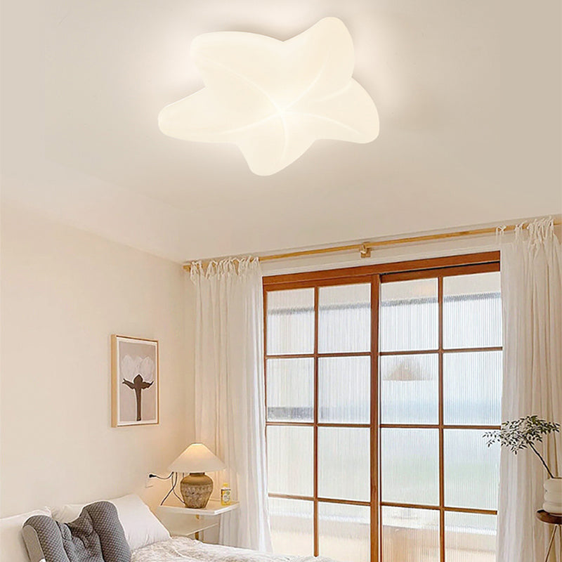 Contemporary Creative Kids Star Iron PE LED Flush Mount Ceiling Light For Living Room