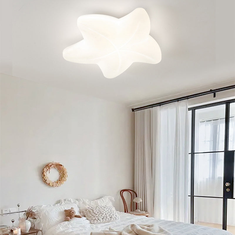 Contemporary Creative Kids Star Iron PE LED Flush Mount Ceiling Light For Living Room