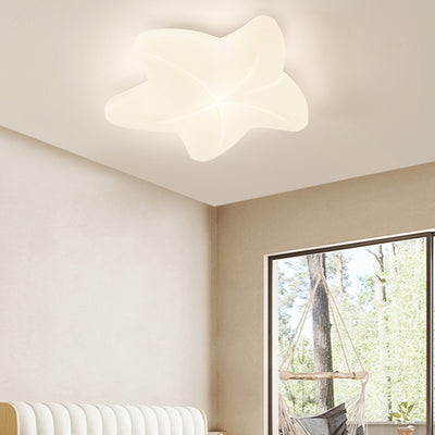 Contemporary Creative Kids Star Iron PE LED Flush Mount Ceiling Light For Living Room