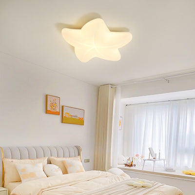 Contemporary Creative Kids Star Iron PE LED Flush Mount Ceiling Light For Living Room