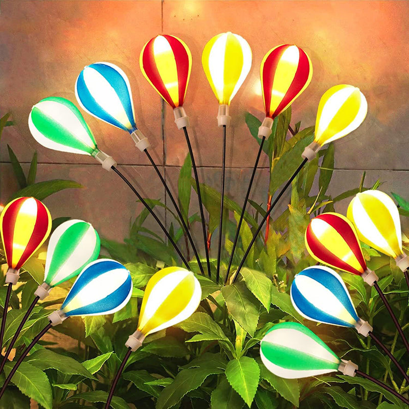 Contemporary Creative Solar Balloon Branch Iron Plastic LED Lawn Landscape Light For Garden