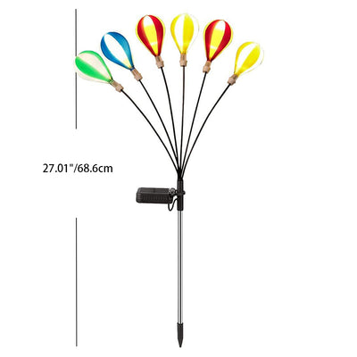 Contemporary Creative Solar Balloon Branch Iron Plastic LED Lawn Landscape Light For Garden