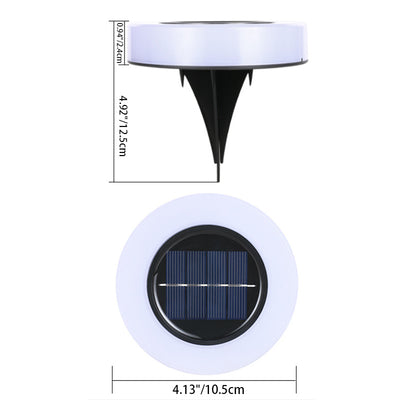 Modern Minimalist Solar Waterproof Round Cylinder Plastic ABS LED Ground Plug Landscape Light For Garden