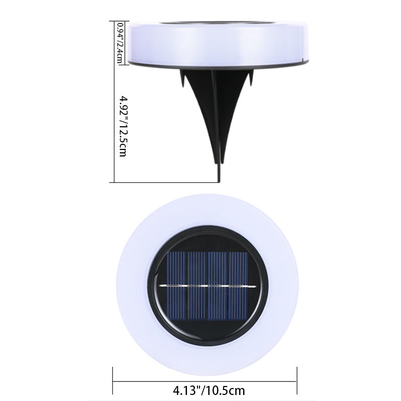 Modern Minimalist Solar Waterproof Round Cylinder Plastic ABS LED Ground Plug Landscape Light For Garden