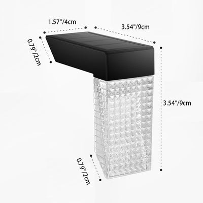 Modern Minimalist Solar Waterproof Rectangle L-Shape ABS PC LED Outdoor Wall Sconce Lamp For Garden