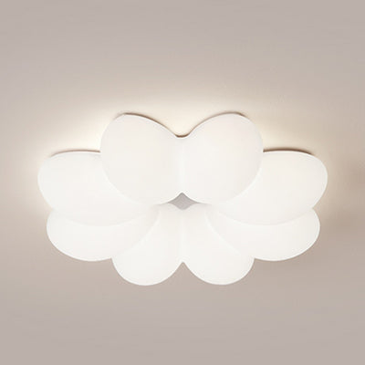 Modern Minimalist Flower Iron Acrylic LED Flush Mount Ceiling Light For Living Room