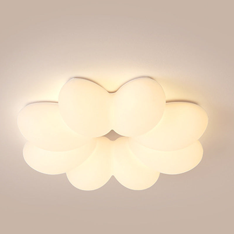 Modern Minimalist Flower Iron Acrylic LED Flush Mount Ceiling Light For Living Room