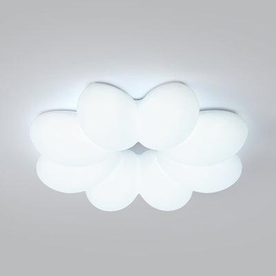 Modern Minimalist Flower Iron Acrylic LED Flush Mount Ceiling Light For Living Room