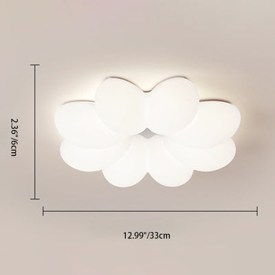 Modern Minimalist Flower Iron Acrylic LED Flush Mount Ceiling Light For Living Room