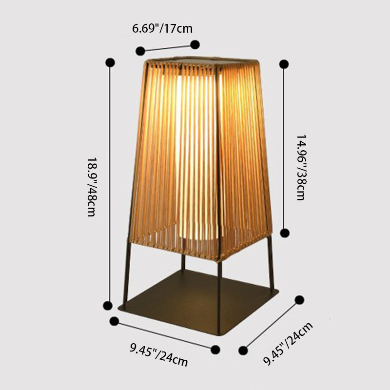 Modern Minimalist Solar Waterproof Prismatic Strip Stainless Steel Gum Rattan LED Landscape Light For Outdoor Patio