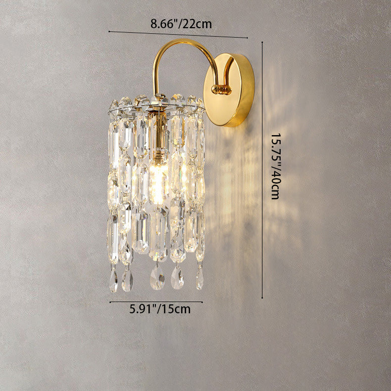 Modern Luxury Round Rectangular Teardrop Disc Base 1-Light Wall Sconce Lamp For Living Room