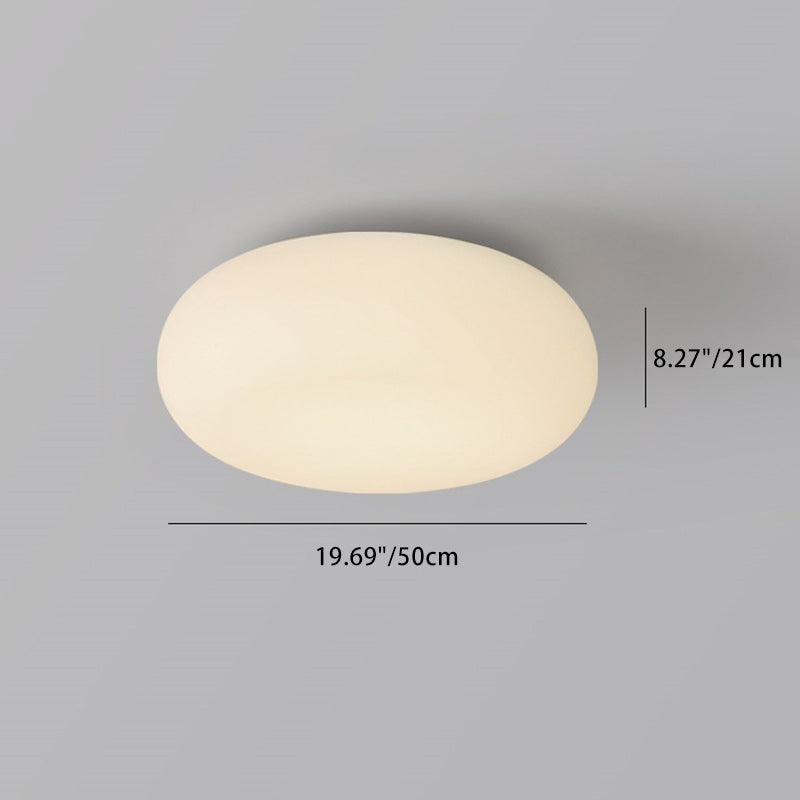 Contemporary Scandinavian Oval Apple Iron Acrylic LED Flush Mount Ceiling Light For Bedroom