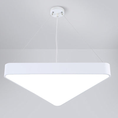 Moderne minimalistische Dreieck hohle Eisen Acryl LED Pendelleuchte für Wohnzimmer 