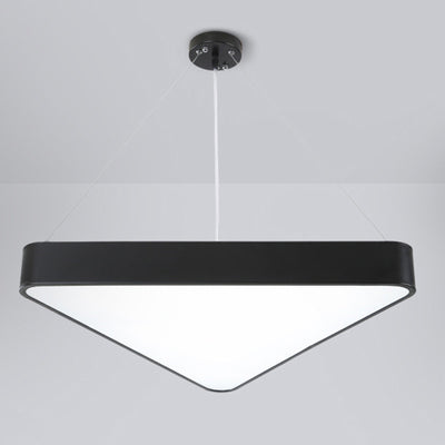 Moderne minimalistische Dreieck hohle Eisen Acryl LED Pendelleuchte für Wohnzimmer 