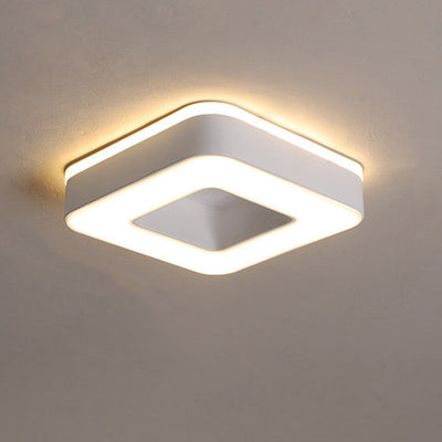 Moderne minimalistische runde quadratische Zylinder hohle Eisen Acryl LED Unterputz Deckenleuchte für Wohnzimmer 