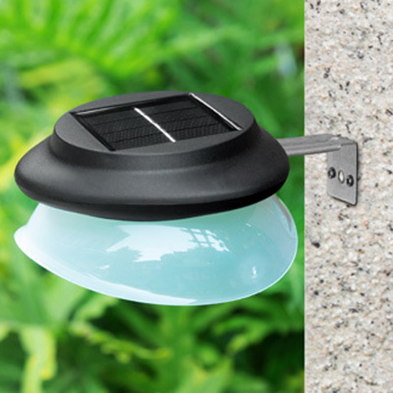 Modern Minimalist Solar Round Waterproof Triangle Arc ABS PC LED Outdoor Wall Sconce Lamp For Garden