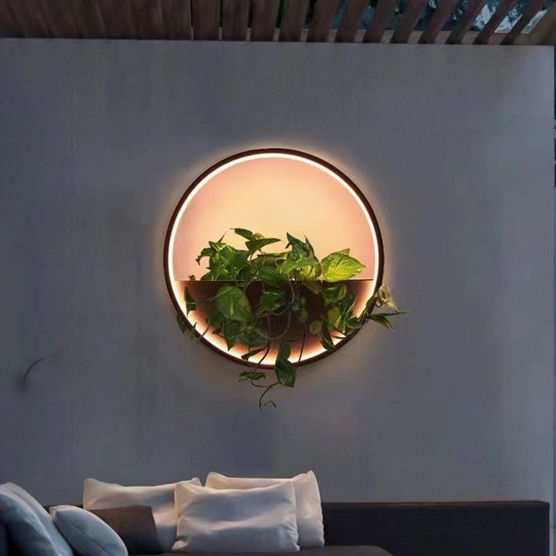 Contemporary Scandinavian Waterproof Round Hexagonal Semicircular Trapezoidal Stainless Steel Aluminum LED Outdoor Wall Sconce Lamp For Garden