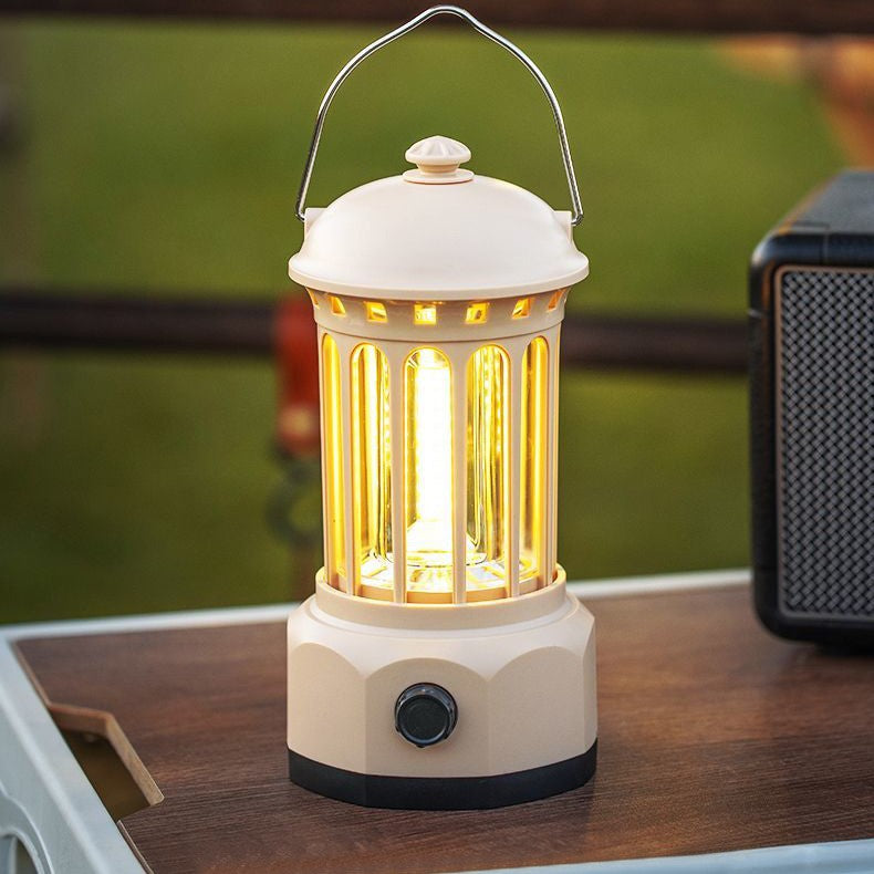 Modern Minimalist Cylinder Tower Half Dome ABS Iron LED Outdoor Light Camping Light For Camping