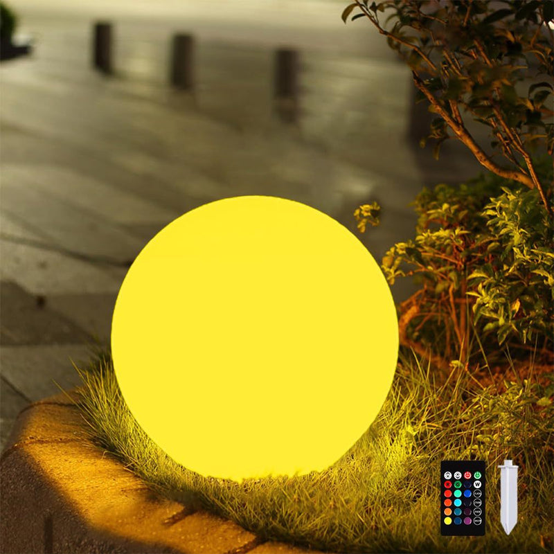 Modern Minimalist Solar Waterproof Globe Plastic PE LED Outdoor Lawn Landscape Light For Garden