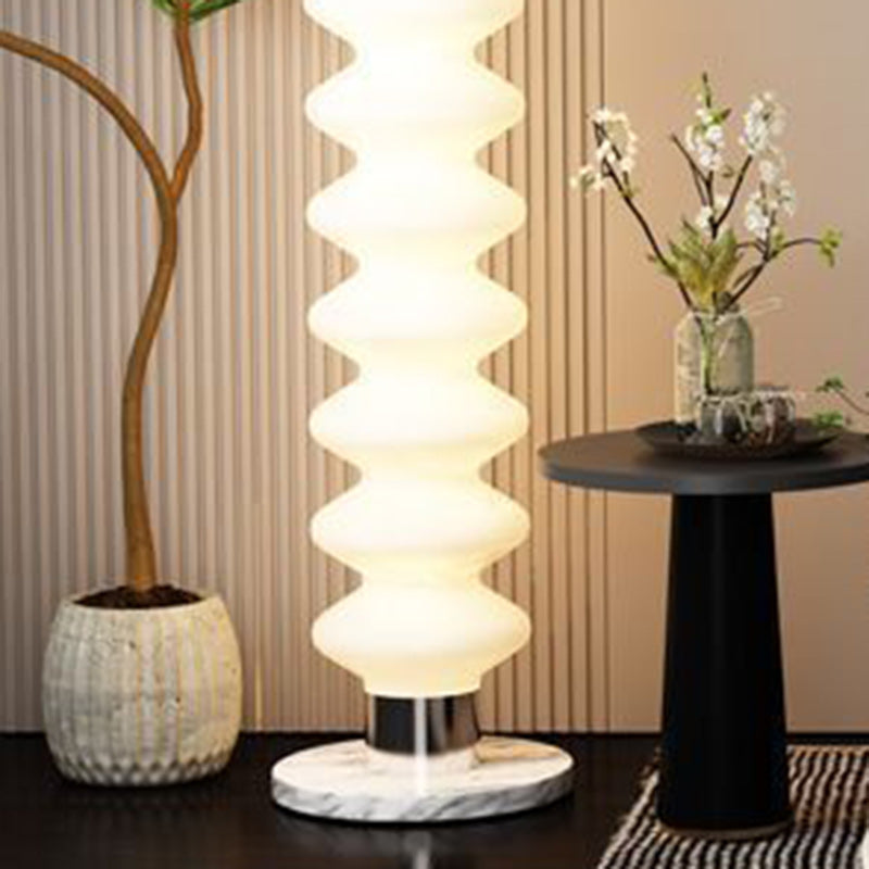 Contemporary Scandinavian Gourd Multilayer Iron Marble Acrylic Shade LED Standing Floor Lamp For Living Room