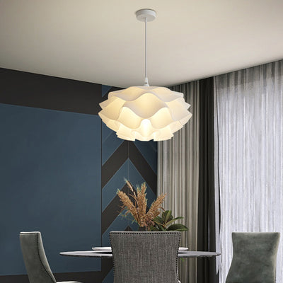 Contemporary Scandinavian Wave Multi-Tier Hardware Acrylic 1-Light Pendant Light For Living Room