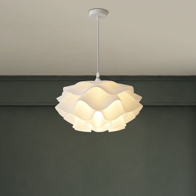 Contemporary Scandinavian Wave Multi-Tier Hardware Acrylic 1-Light Pendant Light For Living Room