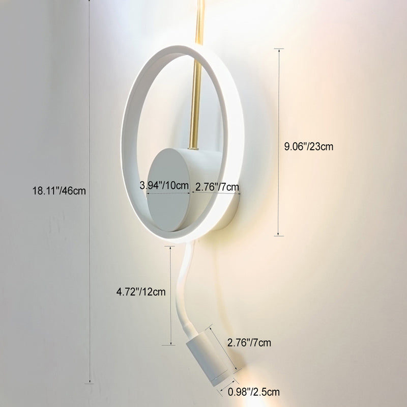 Contemporary Scandinavian Round Leaf Disc Iron Aluminum Acrylic LED Wall Sconce Lamp For Bedroom