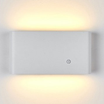 Moderne minimalistische aufladbare rechteckige abgerundete Kante Aluminium LED Wandleuchte Lampe für Wohnzimmer 