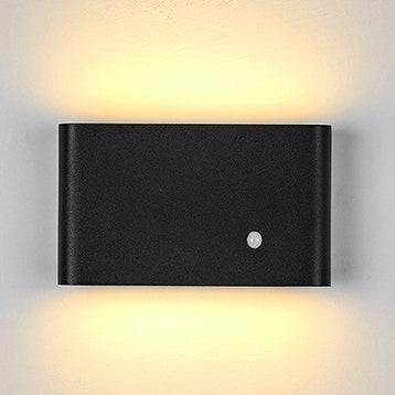 Moderne minimalistische aufladbare rechteckige abgerundete Kante Aluminium LED Wandleuchte Lampe für Wohnzimmer 