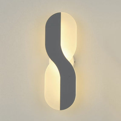 Contemporary Scandinavian Cross Rectangle Oval Iron Acrylic LED Wall Sconce Lamp For Bedroom