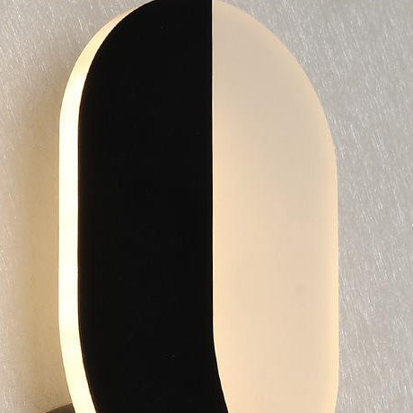 Contemporary Scandinavian Cross Rectangle Oval Iron Acrylic LED Wall Sconce Lamp For Bedroom