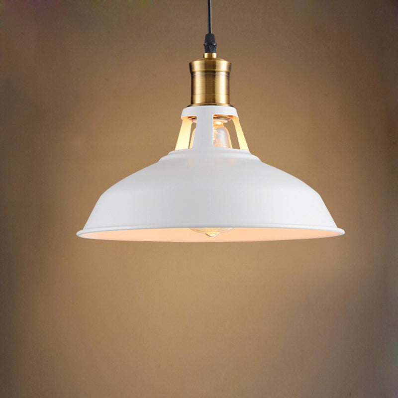 Contemporary Industrial Disc Flared Hollow Cylinder Iron 1-Light Pendant Light For Living Room