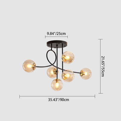 Traditioneller Vintage-Kronleuchter mit langer, runder, ovaler Basis aus Eisenschale, 5/6 Lichter für Wohnzimmer 