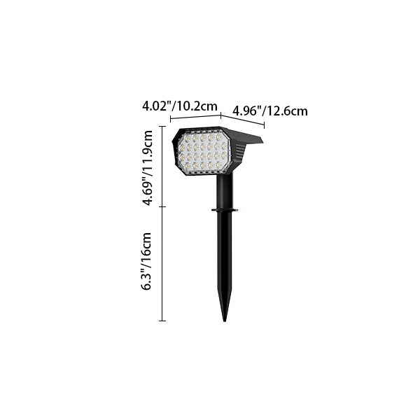 Modernes minimalistisches solarwasserdichtes Sechseck-rundes Kunststoff-Acryl-LED-Bodenstecker-Rasen-Landschaftslicht für den Garten 