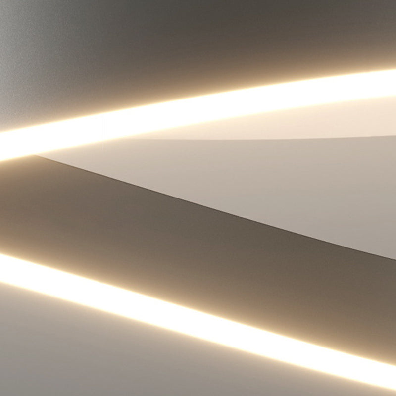 Moderne minimalistische aufladbare rechteckige abgerundete Kante Aluminium LED Wandleuchte Lampe für Wohnzimmer 