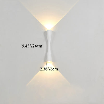 Moderne minimalistische aufladbare rechteckige abgerundete Kante Aluminium LED Wandleuchte Lampe für Wohnzimmer 