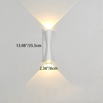 Moderne minimalistische aufladbare rechteckige abgerundete Kante Aluminium LED Wandleuchte Lampe für Wohnzimmer 