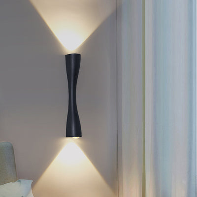 Moderne minimalistische aufladbare rechteckige abgerundete Kante Aluminium LED Wandleuchte Lampe für Wohnzimmer 