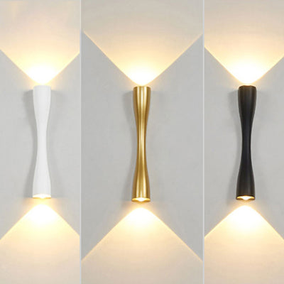 Moderne minimalistische aufladbare rechteckige abgerundete Kante Aluminium LED Wandleuchte Lampe für Wohnzimmer 