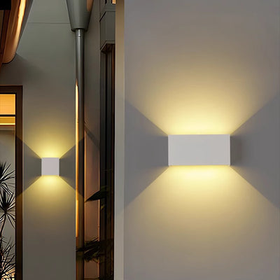 Modern Minimalist Waterproof Square Rectangular Aluminum LED Wall Sconce Lamp For Living Room