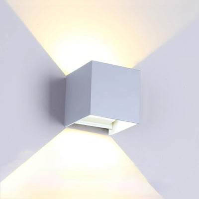 Modern Minimalist Waterproof Square Rectangular Aluminum LED Wall Sconce Lamp For Living Room