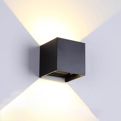 Modern Minimalist Waterproof Square Rectangular Aluminum LED Wall Sconce Lamp For Living Room