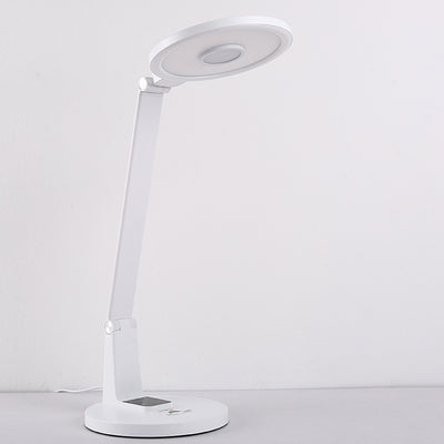 Modern Minimalist Round Rectangle Adjustable ABS Aluminum Hardware LED Table Lamp For Bedroom