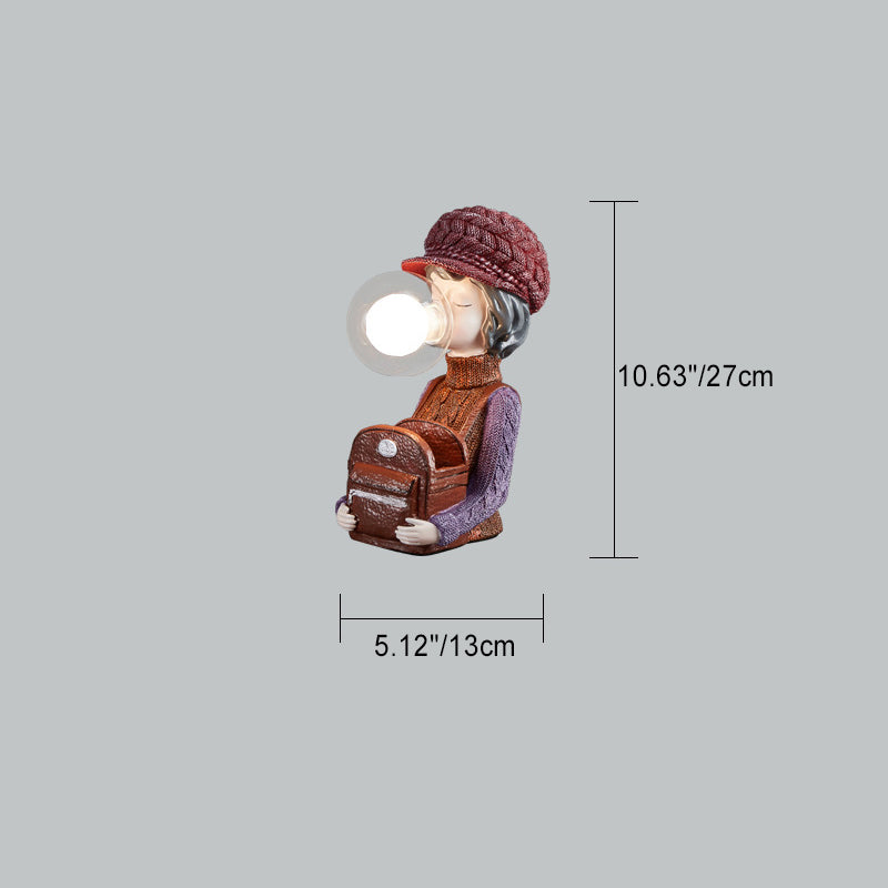 Zeitgenössische skandinavische Zylinderglockenblumen-Scheibenbasis Holzglas 1-Licht Schmelzwachs-Tischlampe für Schlafzimmer 