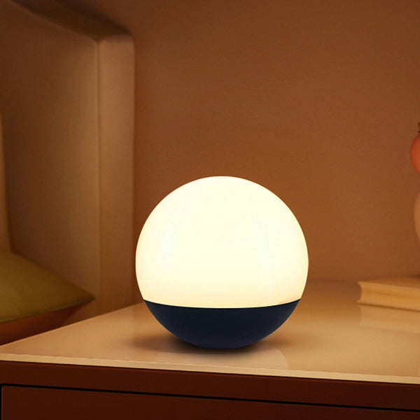 Modern Minimalist Sphere Moon PP PS PVC LED Table Lamp For Bedroom