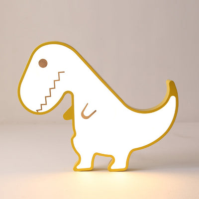 Contemporary Scandinavian Cartoon Kids Dinosaur Iron Acrylic LED Flush Mount Ceiling Light For Bedroom