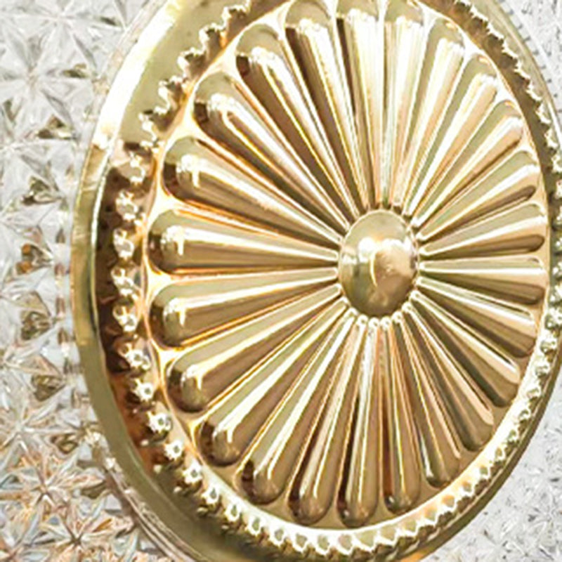 Modern Luxury Round Pattern Crystal Acrylic LED Wall Sconce Lamp For Bedroom