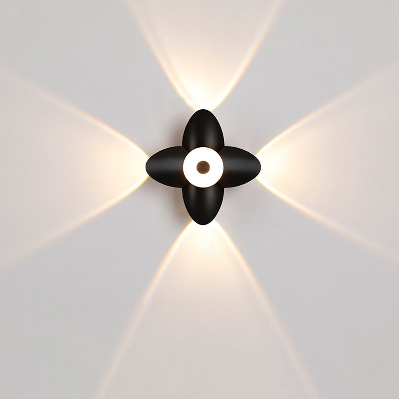 Moderne minimalistische aufladbare rechteckige abgerundete Kante Aluminium LED Wandleuchte Lampe für Wohnzimmer 