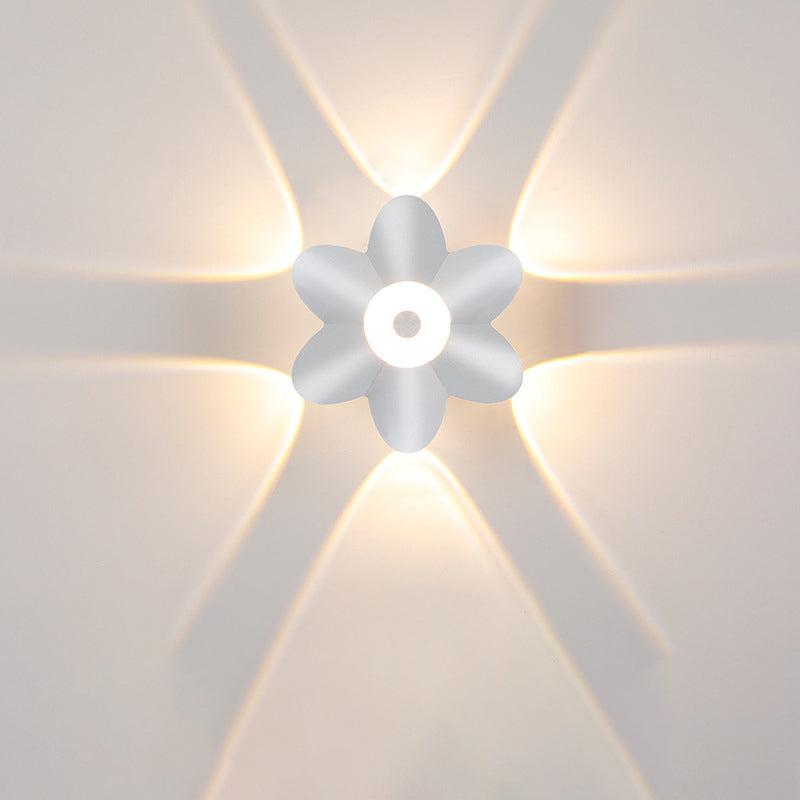 Moderne minimalistische aufladbare rechteckige abgerundete Kante Aluminium LED Wandleuchte Lampe für Wohnzimmer 